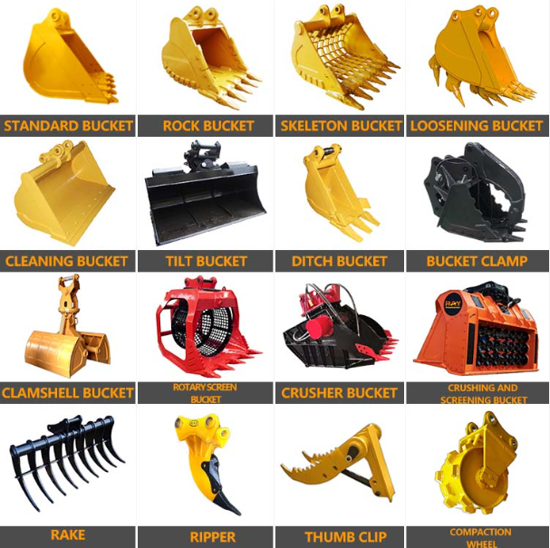 Different types of Excavator Buckets and Best Uses